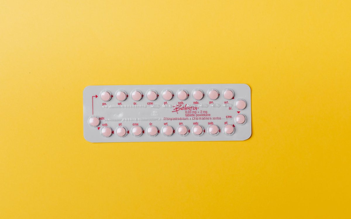 A blister pack of birth control pills